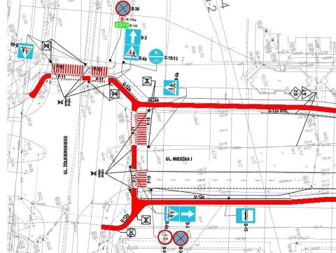 Radom. Droga rowerowa Mieszka I / Żółkiewskiego