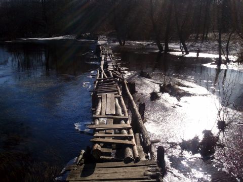 Radom/Rajec Letnisko. Kładka (mostek) nad Pacynką