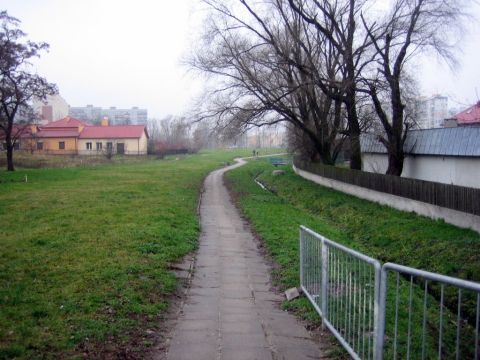 Radom, osiedle Ustronie. Miejsce planowanej dorgi dla rowerów. Place of the bike path planning Radom, osiedle Ustronie. Miejsce planowanej dorgi dla rowerów. Place of the bike path planning