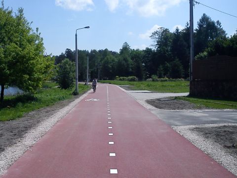 Jedlnia Letnisko. Droga rowerowa nad zalewem, Siczki Jedlnia Letnisko. Droga rowerowa nad zalewem, Siczki