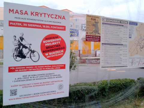 Radom. Budżetowa Masa Krytyczna. Plakat. Critical Mass Radom. Budżetowa Masa Krytyczna. Plakat. Critical Mass