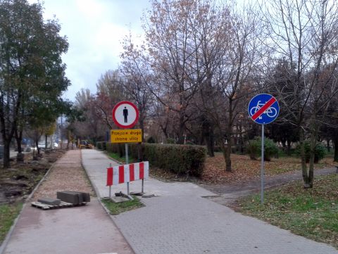 Radom. Ulica Warszawska, budowa brakującego połączenia dróg rowerowych