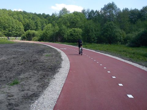 Jedlnia Letnisko. Droga rowerowa nad zalewem, Siczki Jedlnia Letnisko. Droga rowerowa nad zalewem, Siczki