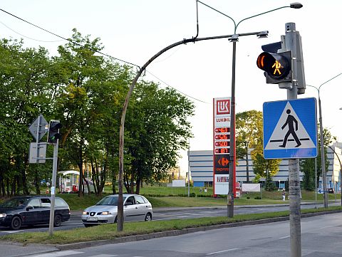 Radom. Nowe sygnalizatory na skrzyżowaniu Poniatowskiego/Traugutta