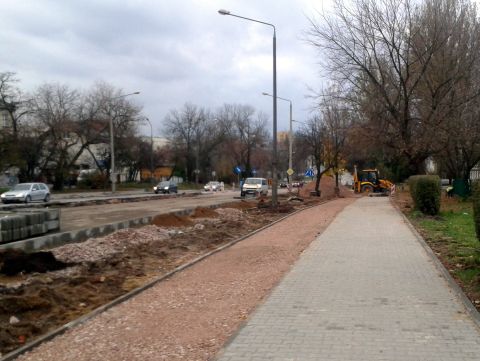 Radom. Ulica Warszawska, budowa drogi rowerowej Radom. Ulica Warszawska, budowa drogi rowerowej
