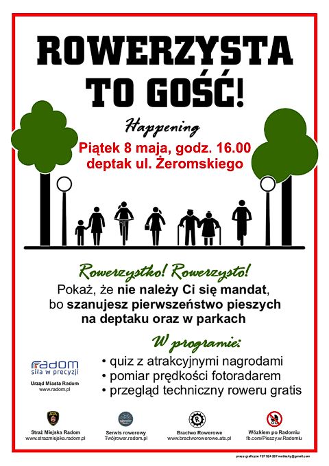 Happening - Rowerzysta to gość! Radom 20150508 Happening - Rowerzysta to gość! Radom 20150508