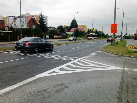 Radom, Wierzbicka, paski z wypukłej farby Radom, Wierzbicka, paski z wypukłej farby