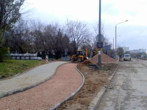 Radom. Ulica Warszawska, budowa drogi rowerowej Radom. Ulica Warszawska, budowa drogi rowerowej