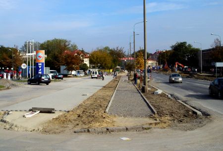 Radom. Budowa drogi rowerowej w ul. 1905 Roku