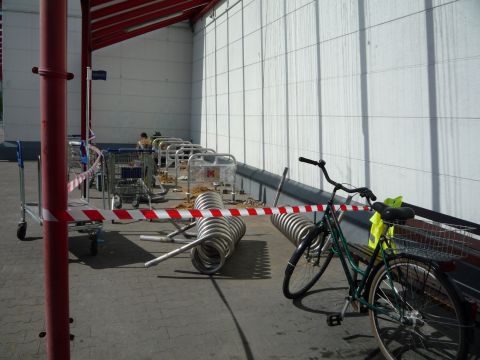 Radom. Stojaki rowerowe, M1, bicycle parking rack Radom. Stojaki rowerowe, M1, bicycle parking rack