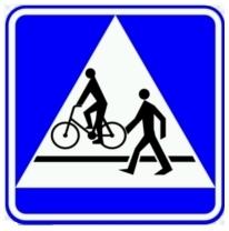 D-6b przejście dla pieszych i przejazd dla rowerzystów D-6b przejście dla pieszych i przejazd dla rowerzystów